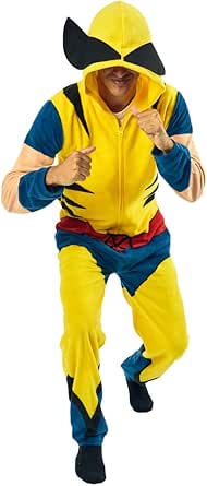 Bioworld X-Men Wolverine Men’s Union Suit With Hood-Medium