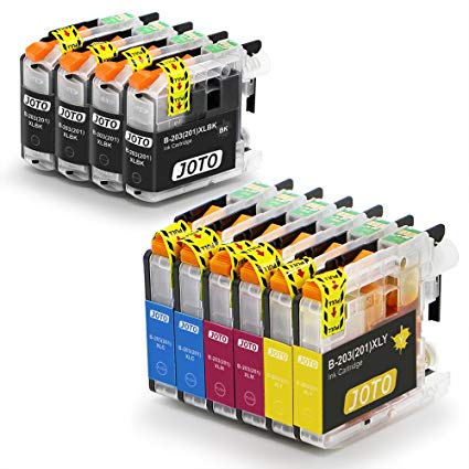 JOTO LC203XL Compatible Ink Cartridge Replacement for Brother LC203XL LC203 XL LC201 High Yield 10 Pack (4 Black, 2 Cyan, 2 Magenta, 2 Yellow) for Brother MFC-J480DW MFC-J885DW MFC-J485DW MFC-J880DW