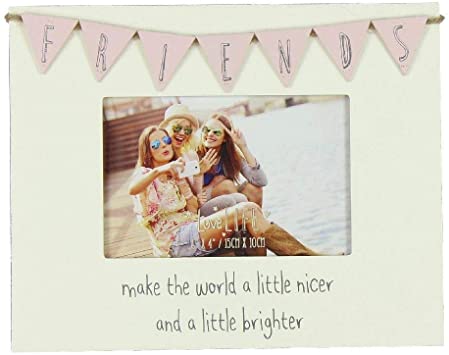 Vintage Wooden Bunting Style Friends Photo Frame Gift