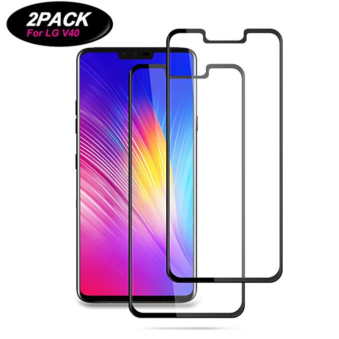 JAMONT [2-Pack] LG V40 ThinQ Screen Protector,[Case Friendly][HD][Anti-Fingerprint][Anti-Scratch][Bubble-Free][3D Touch] Screen Protector Compatible with LG V40