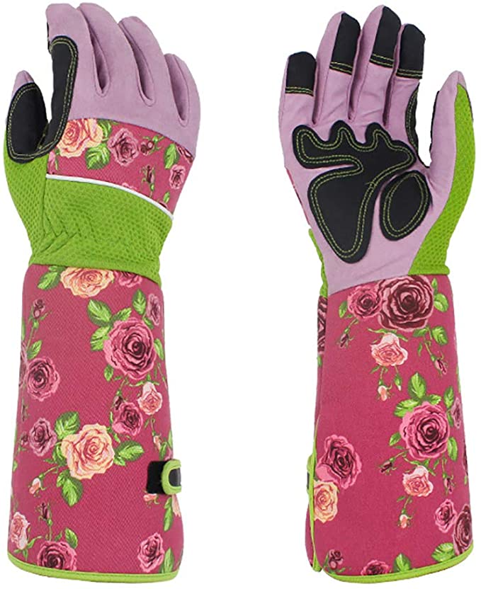 Long Sleeve Gardening Gloves, Puncture Resistant Gardening Gloves For Women, Rose Pruning Gauntlet, Pruning Thornproof Garden Gloves with Extra Long Forearm Protection for Gardener