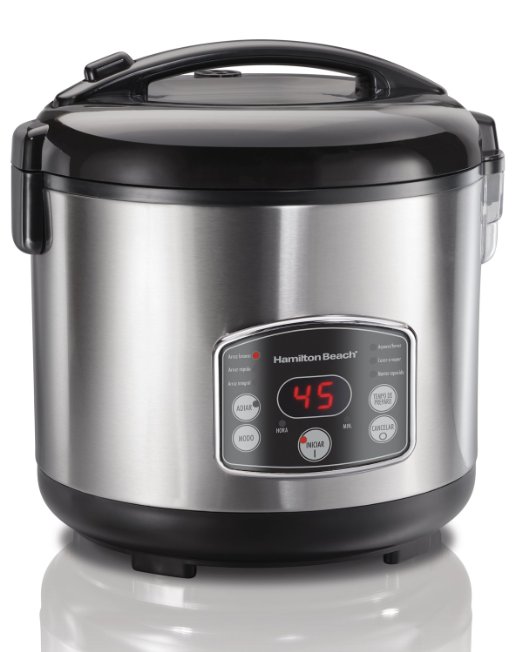 Hamilton Beach Digital Simplicity Rice Cooker and Steamer 4-20 cups COOKED 37541