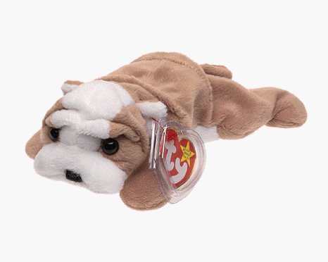 Ty Beanie Babies - Wrinkles the Dog - Retired