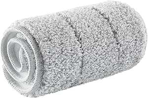 JOYMOOP Flat Mop Pad, Microfiber Mop Pad, Squeeze Mop Pads Replacement, 15" Refill 1 Pack - Grey