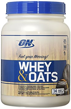 Optimum Nutrition On Whey & Oats Protein Powder with 14 Servings, Chocolate Glazed Donut, 1.54 Pound