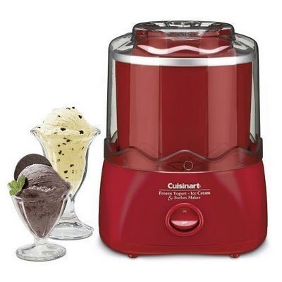 Cuisinart Frozen Dessert Maker (RED) - Frozen Yogurt, Ice-Cream & Sourbet