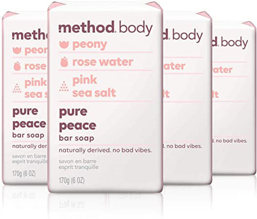 Method Bar Soap, Pure Peace, 4 Count