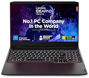 Lenovo IdeaPad Gaming 3 Intel Core i5-11320H 15.6" (39.62cm) FHD IPS 250nits 120Hz Gaming Laptop (16GB/512GB SSD/Win 11/Office 21/NVIDIA GTX 1650 4GB/Alexa/3 Month Game Pass/Black/2.2Kg), 82K101M5IN