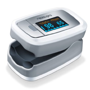 MeasuPro OX150 Fingertip Pulse Oximeter with Easy Read Rotating OLED Display, Oxygen and Pulse Rate Monitor, with Carry Case and Lanyard, CE, FDA Approved