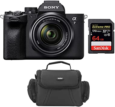 Sony a7 IV Mirrorless Camera with 28-70mm Lens   64GB Extreme Pro SD Card   Camera Bag