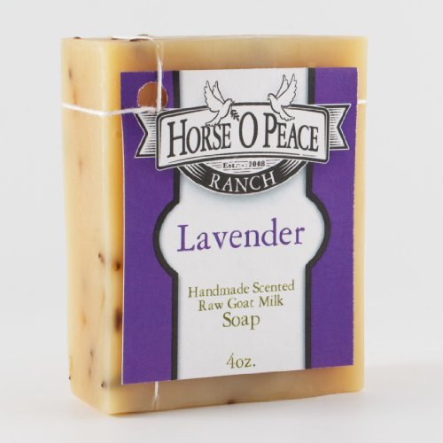 Handmade Herbal 100% Raw Goat Milk Lavender Soap (4oz./Bar) (1 Pack)