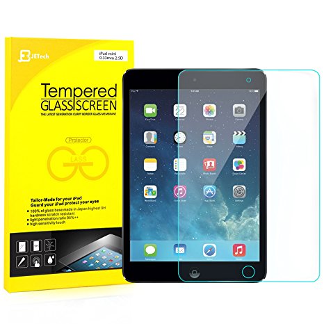 iPad Mini Screen Protector, JETech Premium Tempered Glass Screen Protector for Apple iPad Mini 1/2/3 All Models - 0336