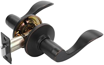 Dynasty Hardware HER-82-12P Heritage Lever Passage Set, Aged Oil Rubbed Bronze