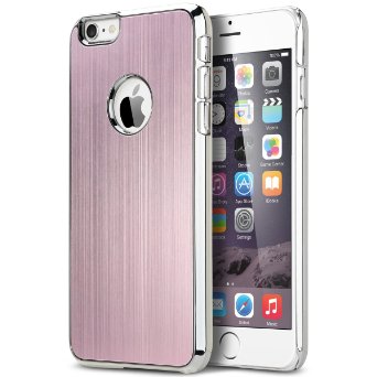 iPhone 6 Plus Case, ULAK Luxury Aluminum Chrome Coating Hybrid Hard Case Cover With PC Bumper for Apple iPhone 6s Plus / 6 Plus 5.5 Inch (Pink)