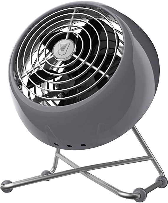 Vornado Vfan Mini Modern Personal Vintage Air Circulator Fan, Storm Gray