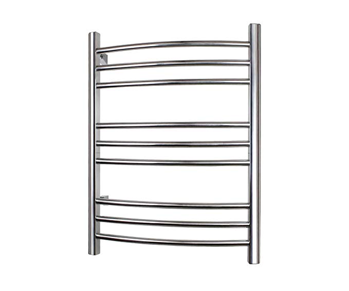 WarmlyYours 9 bar Riviera Towel Warmer, Hardwired, Brushed Stainless Steel