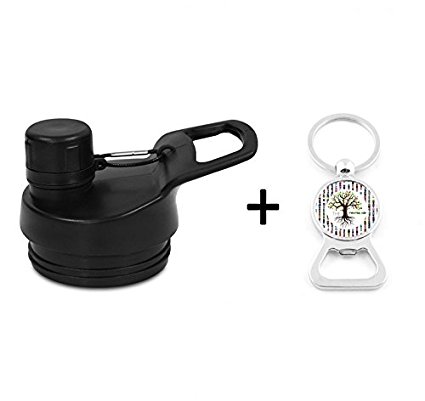 RTIC Bottle Sports Lid Cap Top - Compatible with RTIC 18 Ounce (18oz), 36 Ounce (36oz) and 64 Ounce (64oz) - Includes free bottle opener keychain