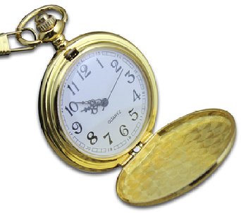 Classic Pocket Watch - Gold Hunter Case 14 Chain Comes in Silk-Lined Gift Box