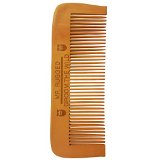 Mr Rugged Wooden Beard Comb - One of a Kind Wood Beard Comb Handmade from Peach Wood - Brushes Distributes Beard Oil and Balm - Gentler to Hair Than Metal and Plastic Comb and Brush Products