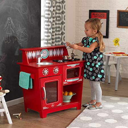 KidKraft Kids Kitchen Playset, Red