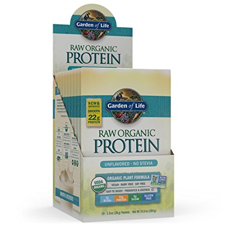 Garden of Life Raw Organic Protein Unflavored 10 CNT Tray