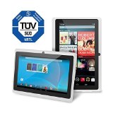 Chromo Inc Tablet - 7 inch HD touchscreen Android Tablet - Updated with TUV quality certification - White