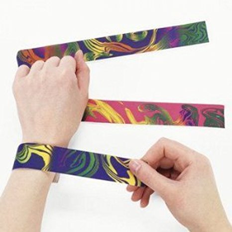 Dozen Nylon Tie-Dyed Slap Bracelets