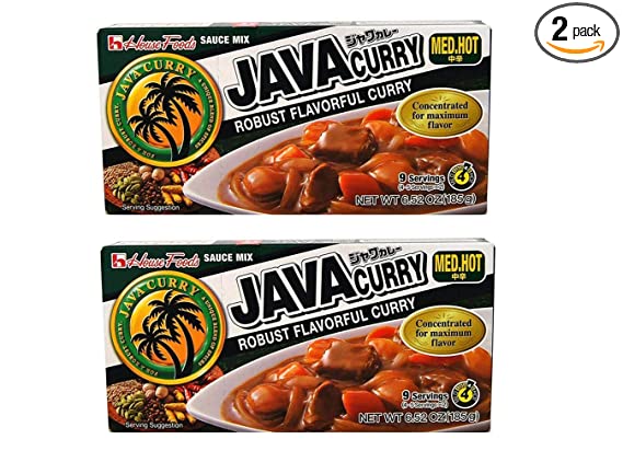 House Foods Java Curry Medium Hot 6.52oz, 2 Pack