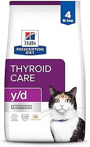 Hill's Prescription Diet y/d Thyroid Care Dry Cat Food, 4 lb bag