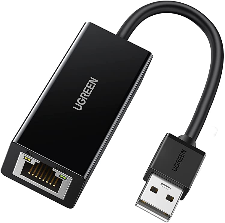 UGREEN USB LAN Adapter USB Ethernet Adapter USB zu RJ45 480/100Mbps Netzwerkadapter kompatibel mit MacBook, Surface Pro, Mi Box 3/S unter Windows 11/10/8.1/8/7, Linux, Mac OS (Schwarz)