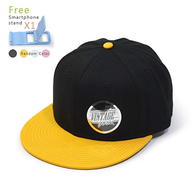 Premium Plain Cotton Twill Adjustable Flat Bill Snapback Hats Baseball Caps