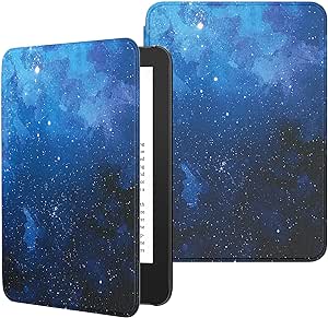 MoKo Case Fits 6" All-New Kindle (11th Generation-2022 Release), Lightweight Shell Cover with Auto Wake/Sleep for Kindle 2022 11th Gen e-Reader, BlueStarrySky