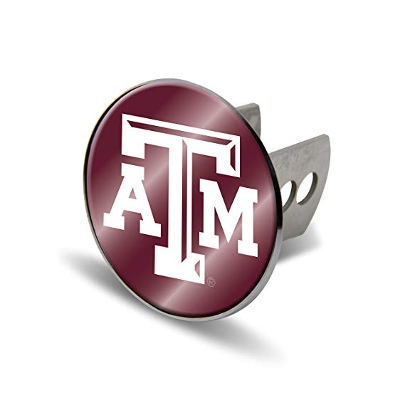 NCAA Texas A&M Aggies Laser Cut Metal Hitch Cover, Large, Silver