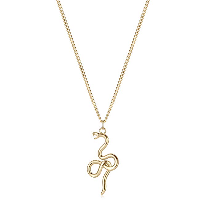 Dainty Bird Nekclace,14k Gold Bird Necklace, Gold Snake/Elephant/Cat Necklace,Dainty Serpent Necklace Animal Jewelry Gift For Her Best Friend
