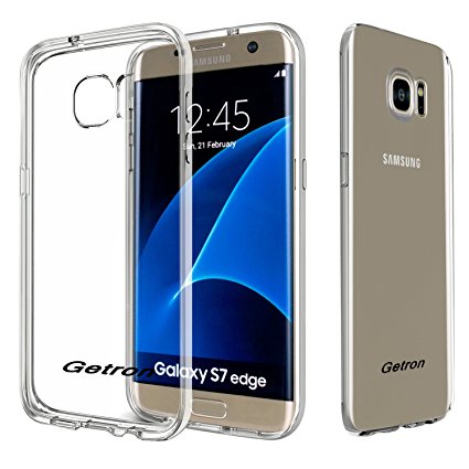 Galaxy S7 Edge Case, Getron [Naked Shield][Ultra Slim Fit] Lightweight Flexible Premium Fingerprint and Scratch Resistant Soft TPU Back Bumper Case for Samsung Galaxy S7 Edge (2016) -Crystal Clear