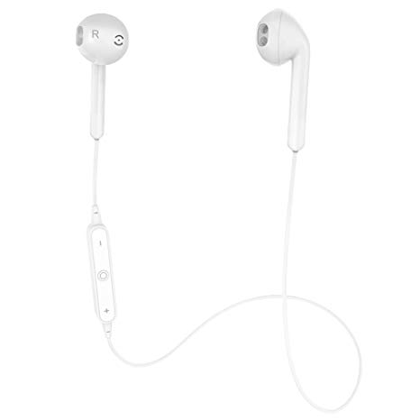 GEJIN Wireless Bluetooth Headphones, Bluetooth 4.1 Waterproof Sports Earphones, Noise Cancelling Earbuds (White)