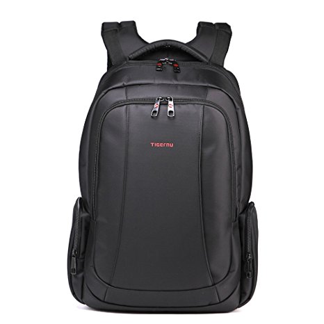 Tigernu Waterproof Laptop Backpack Resistant Anti-Theft Zip Business Laptop Rucksack-Black
