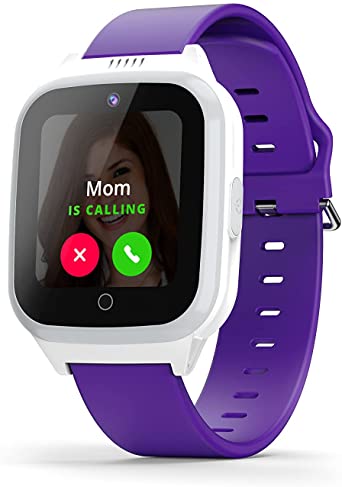 Cosmo JrTrack 2 Kids Smartwatch | 4G Phone Calling | Text, Voice, & SOS | Precision GPS | Selfie Camera | Photo Sharing | Flexible Cosmo Plans | Tracking Watch for Kids (Purple)