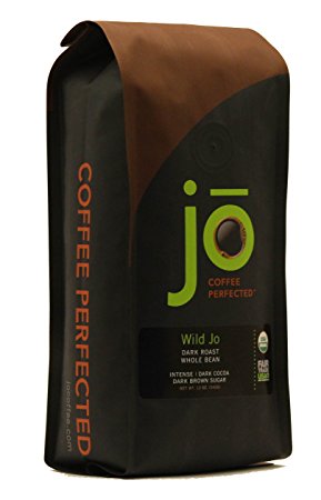 WILD JO: 12 oz, Dark French Roast Organic Coffee, Whole Bean Coffee, Bold Strong Wicked Good Coffee! New Name, Great Brewed or Espresso, USDA Certified Fair Trade Organic, 100% Arabica Coffee, NON-GMO