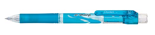 Pentel e-Sharp Mechanical Pencil, 0.50 mm, Sky Blue Barrel, 12- Count (AZ125-S)