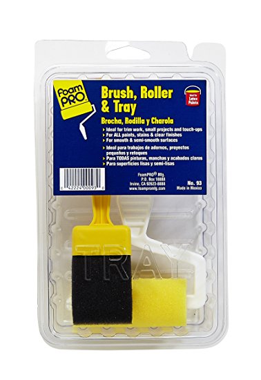 FoamPRO 93 Brush & Trim Roller with Tray, 3"