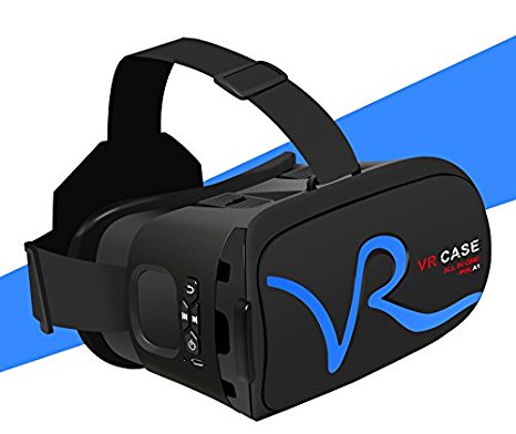 The RK-A1 All in One Touch Control Virtual Reality Headset 3D VR Glasses for All 4.0"-5.8" Smartphone (Blue)