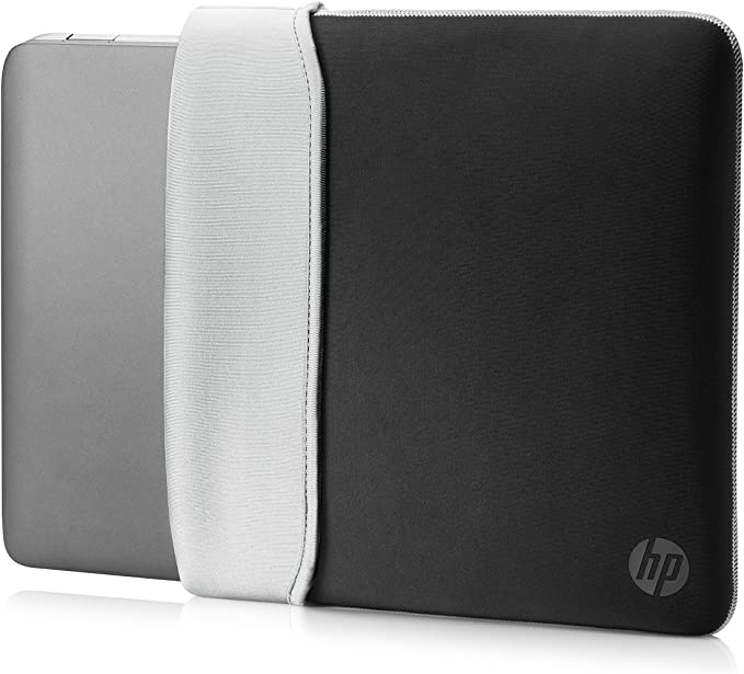 HP 15.6 Inch (39.6 cm) Black & Silver Reversible Neoprene Sleeve for Laptop/Chromebook/Mac