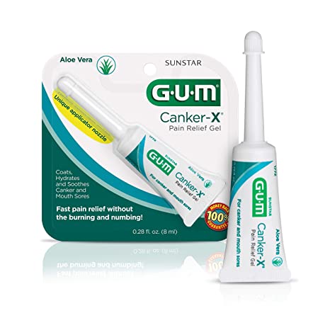 GUM Canker-X Pain Relief Gel, 0.28 Ounce Tube