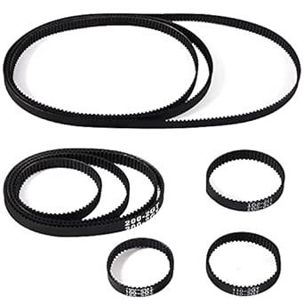 10Pcs 2GT Timing Belt 6mm Width Closed Loop Rubber Belt 100mm 110mm 112mm 122mm 158mm 190mm 200mm 280mm 300mm 400mm Width 6mm Timing Bel for 3D Printer Motor Belt