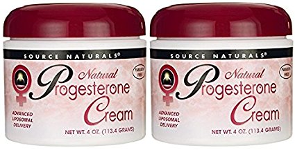 Source Naturals Natural Progesterone Cream, 4 Ounce (113.4 g) (2 Bottle Pack)