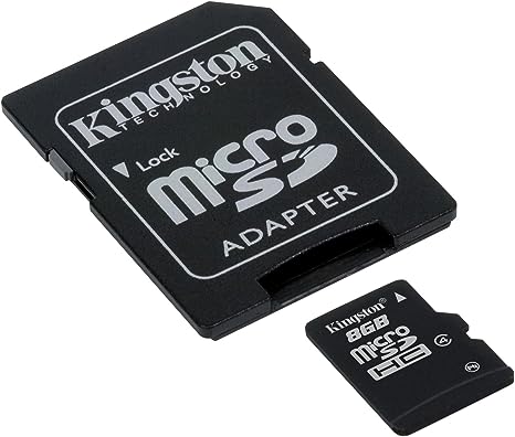 Kingston 8 GB microSDHC Class 4 Flash Memory Card SDC4/8GB,Black