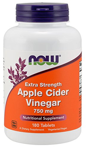 Now Foods Extra Strength Apple Cider Vinegar 750mg, 180 Tablets, 1 Units