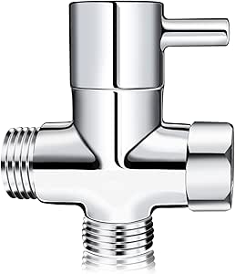 Shower Head Diverter Valve G1/2" Shower Arm Diverter 3-Way Universal Solid Brass Shower Diverter Valve for Hand Shower Head and Fixed Spray Head