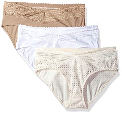 Warner's Women's Blissful Benefits No Muffin Top 3 Pack Hipster Panties